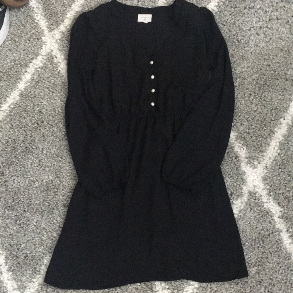 Little Black Dress w Pearl Buttons